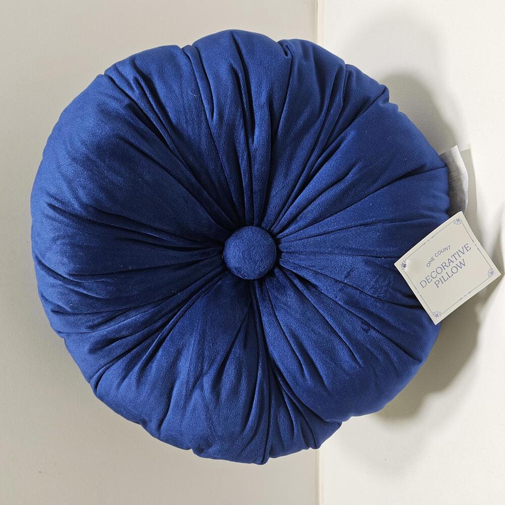 New 12" Stylish Blue Decorative Pillow